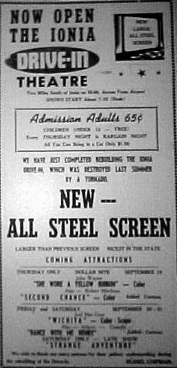 Ionia Drive-In Theatre - From Andrew The Libriarian (newer photo)